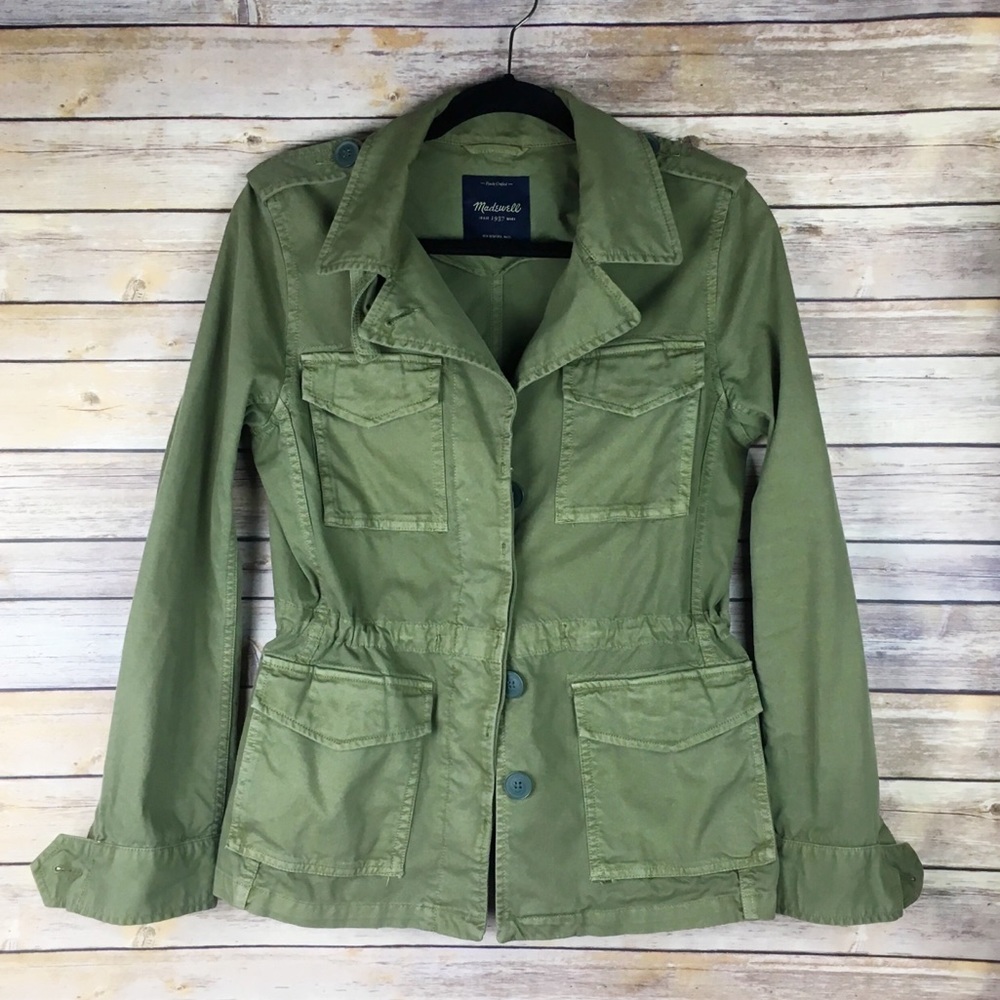 Madewell Outbound Army Cargo Jacket in olive